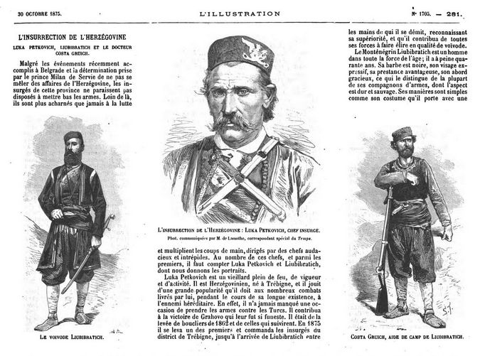 Ustanici Ljubibratic Petkovic Grujic Ilustrovani Zurnal 1875